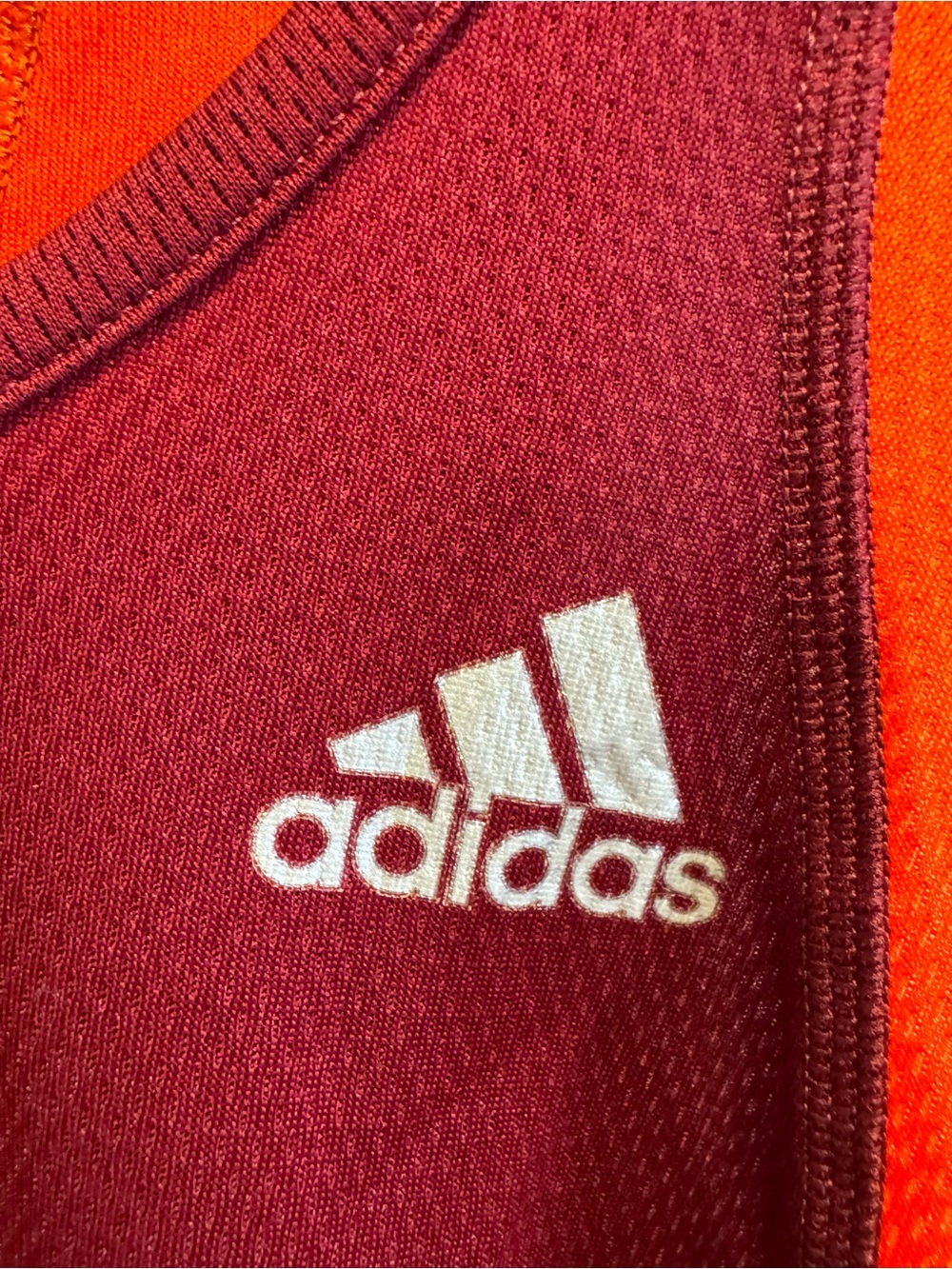 Adidas Men’s Maroon & Orange Racerback Tank - Picture 4 of 7